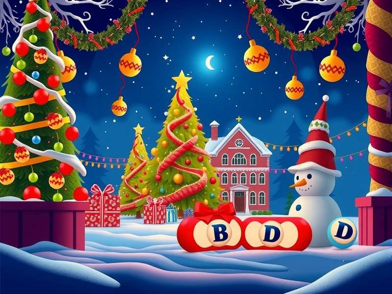 Christmas Bingo Game Patterns including Tree, Star, and Stocking shapes