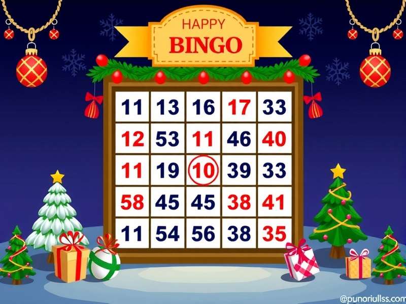 Family playing Christmas Bingo game with printable cards