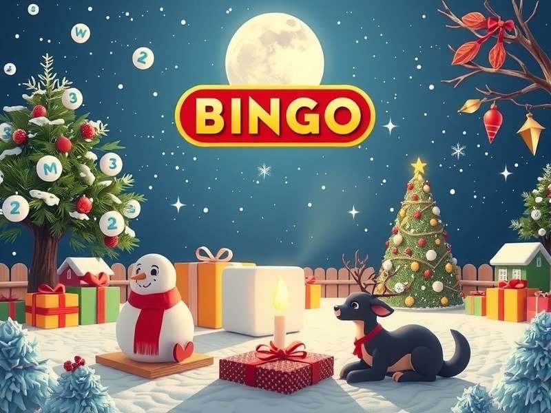 Infographic showing popular Christmas Bingo patterns and win rates