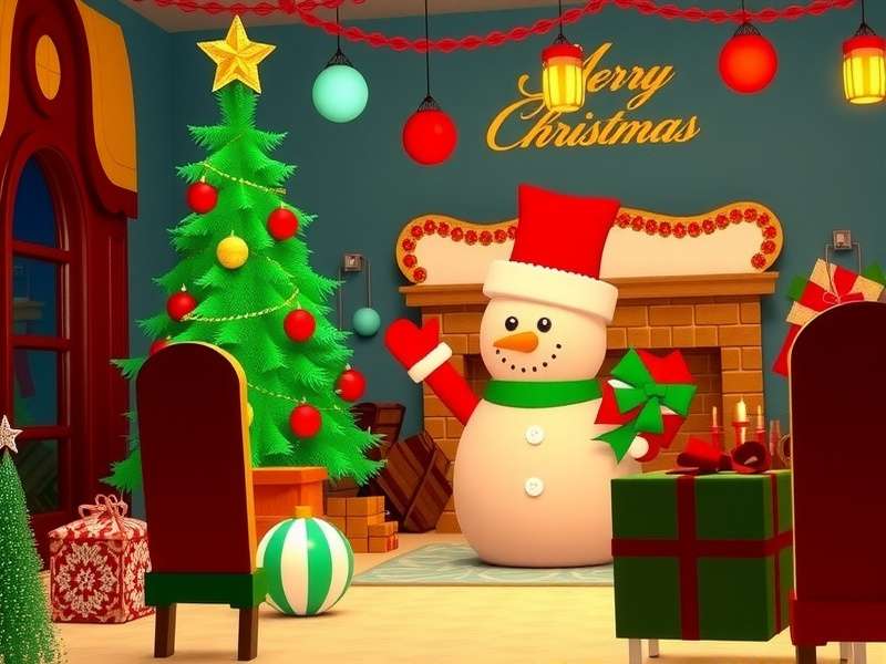 Large diverse group playing Christmas Bingo at a festive party with cards and tokens