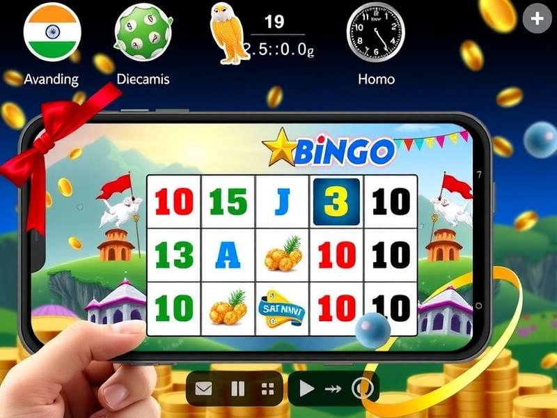 Woman playing Bingo game on a Kindle Fire tablet