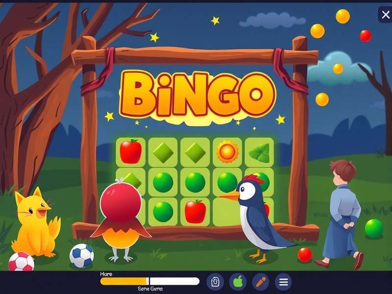 A diverse group of kindergarten children playing an educational Bingo game with their teacher