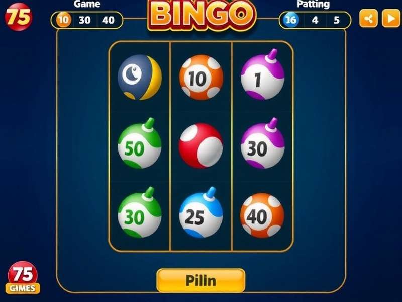 A colorful grid showing various 75 ball bingo patterns like Letter X, Crazy Kite, and Six Pack