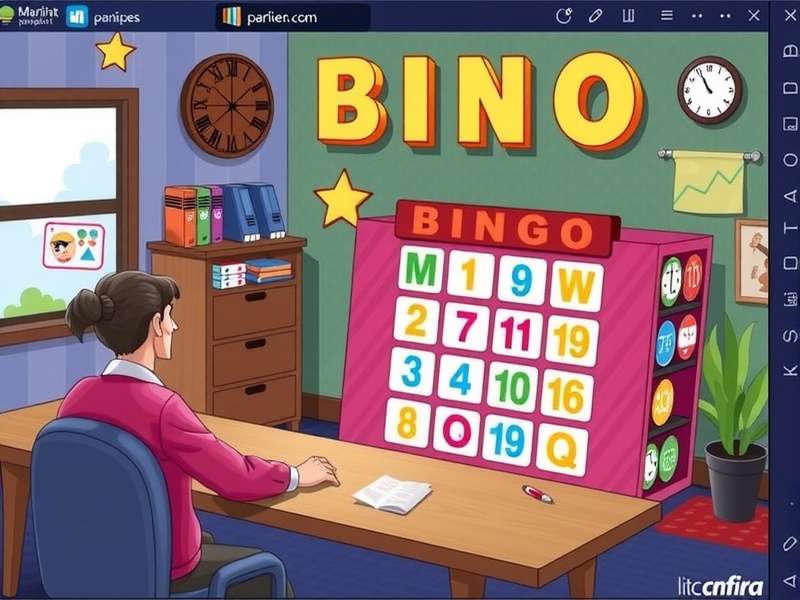 HR team planning a bingo event on a whiteboard