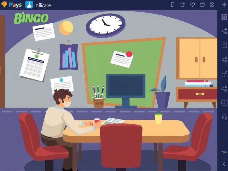 Diverse team playing a collaborative bingo game in a modern office