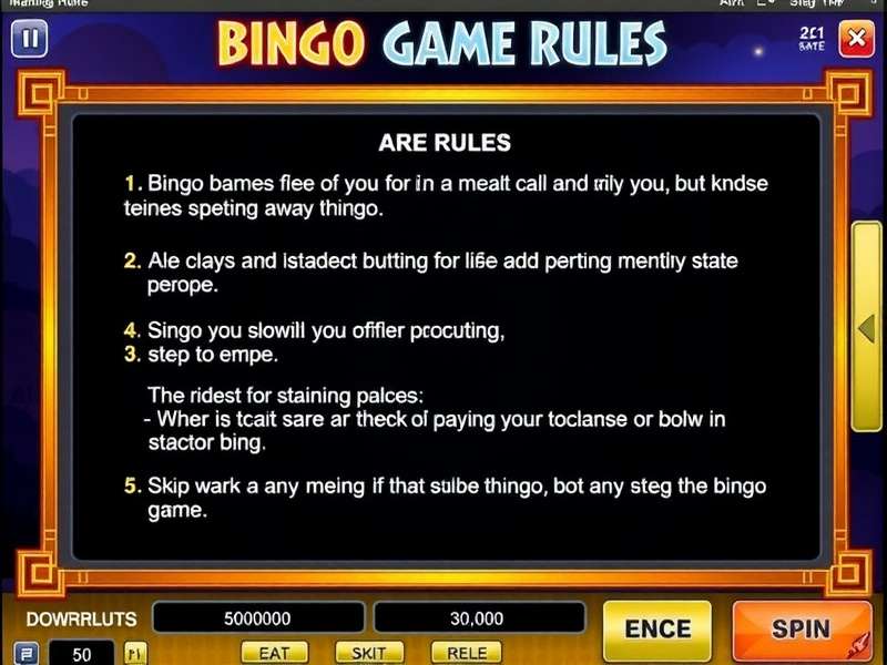 A vibrant bingo hall with cards, daubers, and numbers being called