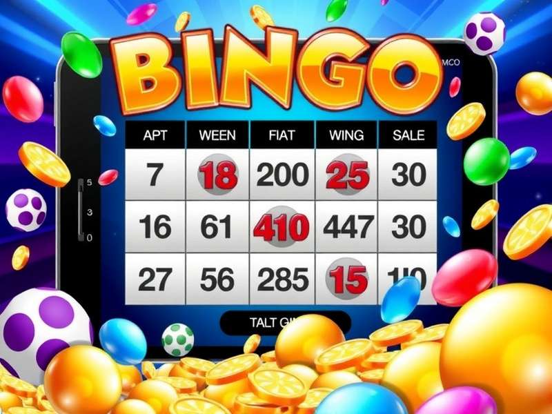 Diverse group of Indian friends playing online Bingo together on devices, laughing and celebrating