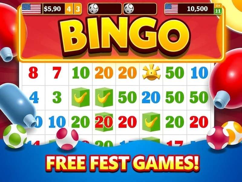 Woman playing Bingo game on a Windows 10 laptop, smiling