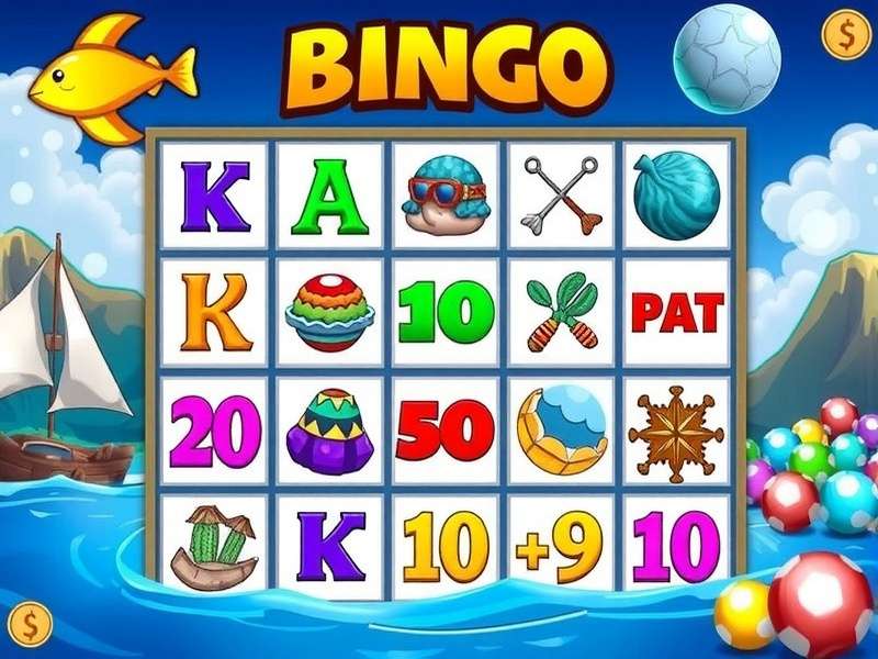 Seven Seas Bingo Game Interface with nautical theme