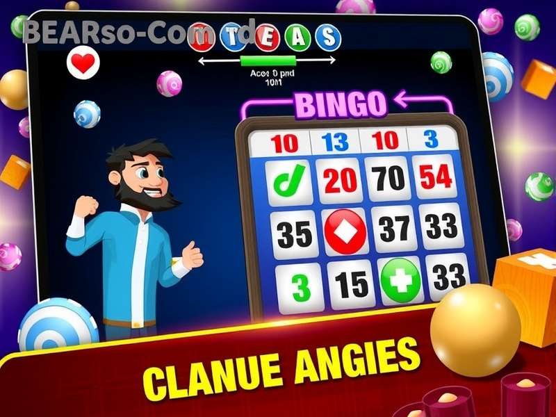 Person playing vibrant online bingo game on a laptop