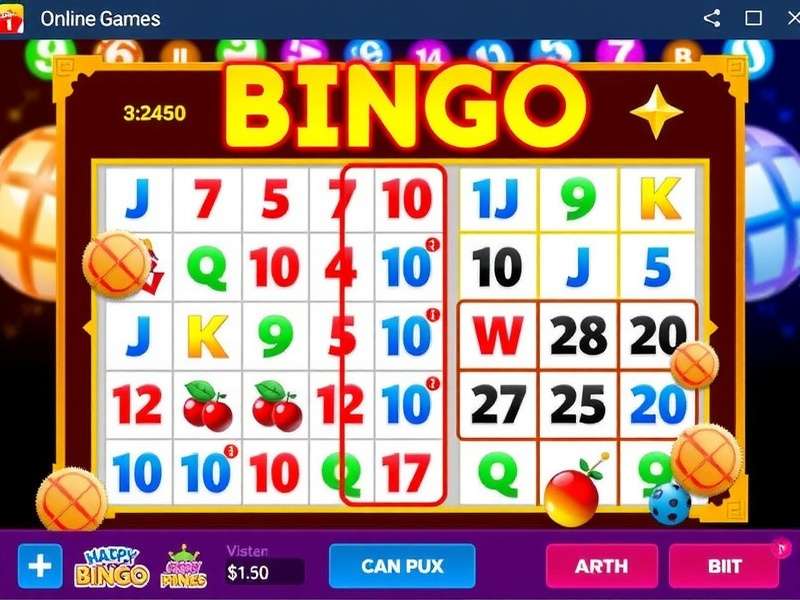Popular Online Bingo Game Patterns including Single Line, Plus Sign, Diamond, Four Corners, and Full House